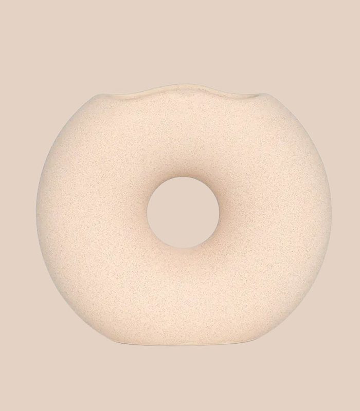 simple-round-hollow-beige-donut-modern-decorative-vase