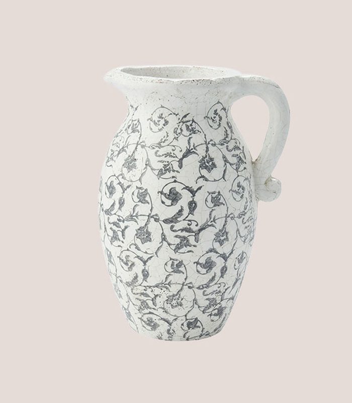 printed-pattern-literary-style-tabletop-decor-ceramic-vase