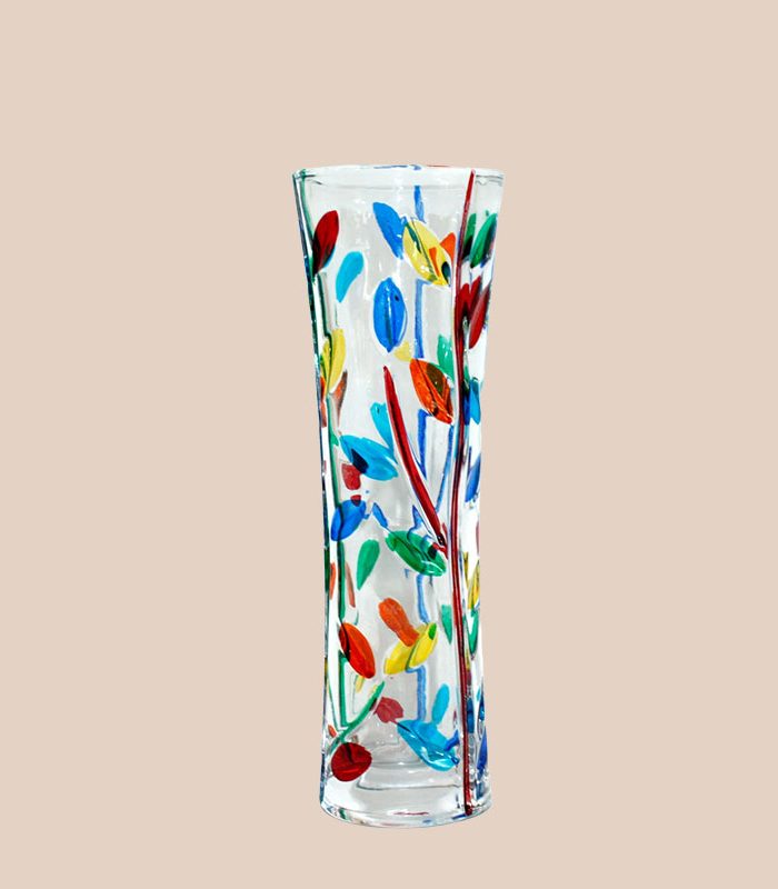 colorful-pattern-artistic-decoration-flower-arrangement-glass-vase