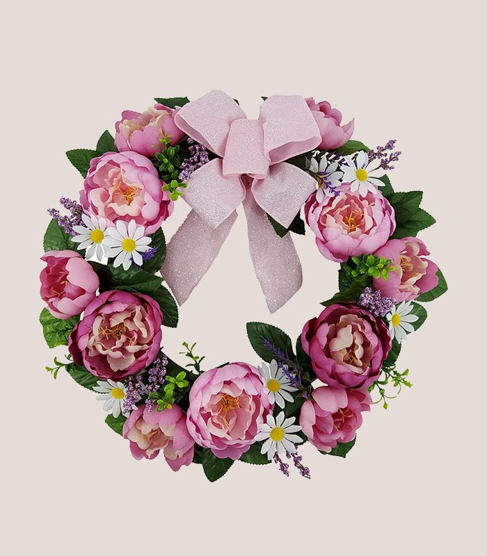 pink-artificial-peony-wreath-hanging-ornament